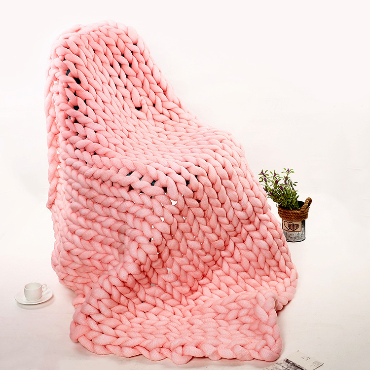 Big thread Knitted Weighted Blanket