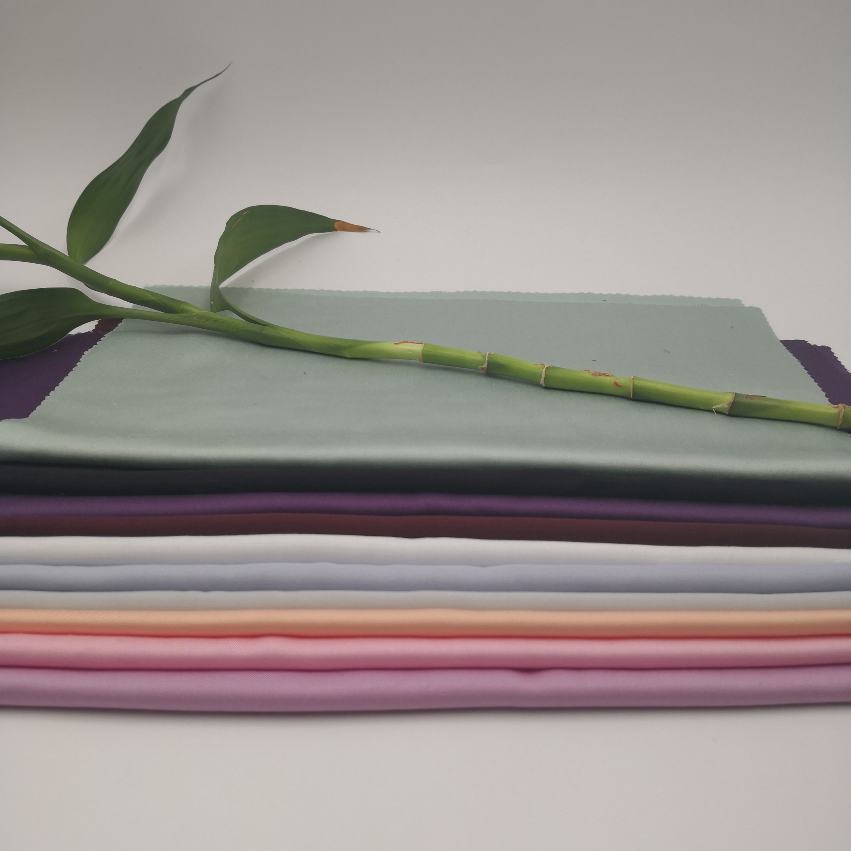 Silky smooth 300T sateen solid bamboo cooling Fabric