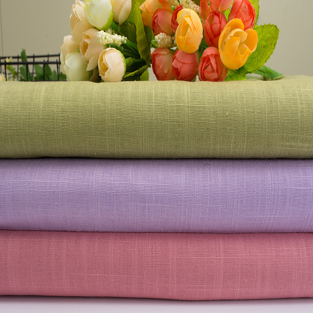 High quality solid color ramie cotton fabrics